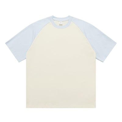 【純棉】270克純棉重磅 插肩寬鬆 款短袖t恤美式撞色拼接圓領10