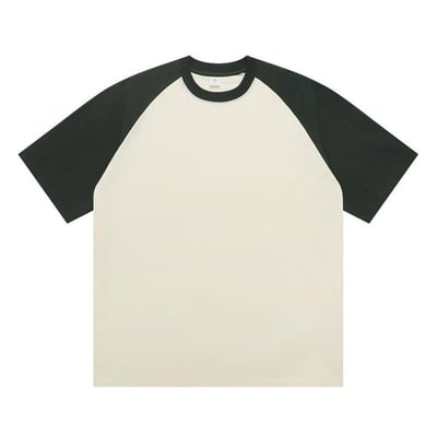 【純棉】270克純棉重磅 插肩寬鬆 款短袖t恤美式撞色拼接圓領5