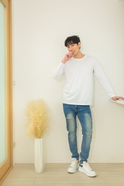 【長袖T恤】 精梳棉精品圓筒長袖T恤3