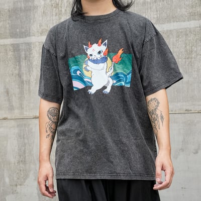 犼太郎靈巧幽白 T Shirt－水洗黑1