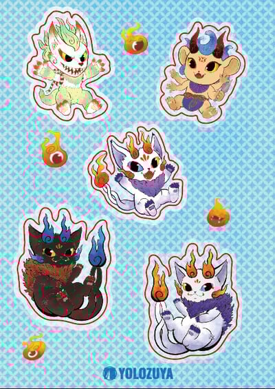 有樂作業角色圖鑑雷射貼紙1