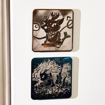 靈鹿獸 金屬磁鐵5