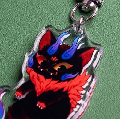 犼太郎看著你 壓克力吊飾 黑2