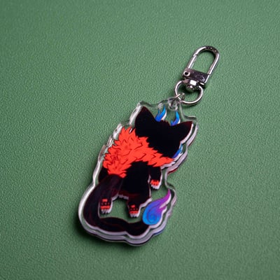 犼太郎看著你 壓克力吊飾 黑3