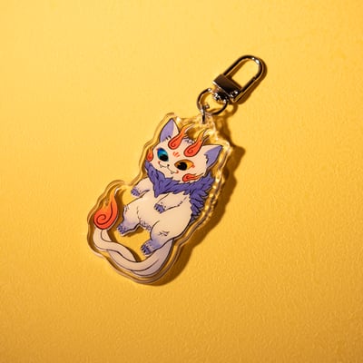 犼太郎看著你 壓克力吊飾 白3