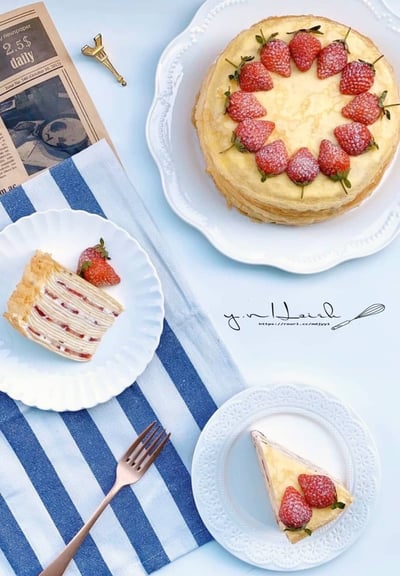 2/9(一) A班  『草莓千層蛋糕&草莓檸檬醬』季節限定 / 謝岳恩老師4