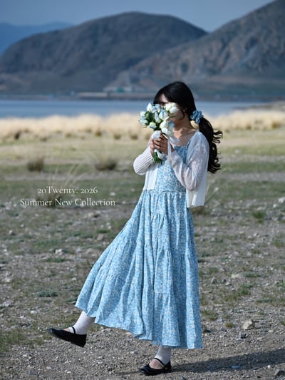 渡假小碎花長洋（1colors)7