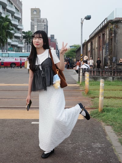 雲朵感格紋背心套裝（2colors)4