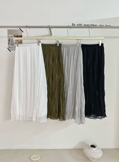 Look1抓皺背心+雪紡半身裙10