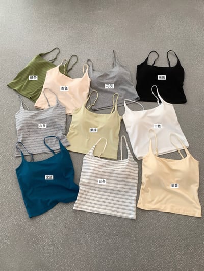 透氣吊帶修身背心（10colors)9