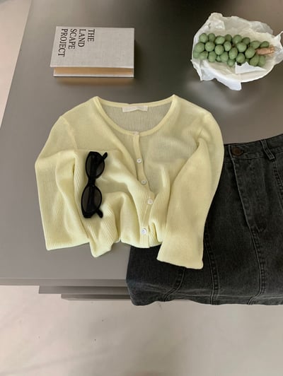 親膚排釦針織上衣（7colors)16