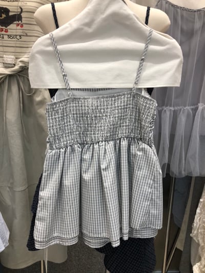 Look1抓皺背心+雪紡半身裙5