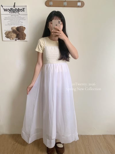 氣質澎澎吊帶長洋（1colors)2