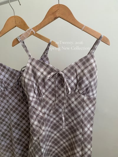 復古前抽繩格紋短洋(3colors)6