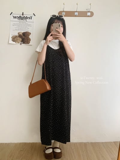 夏日必備韓系小碎花長洋（2colors)2