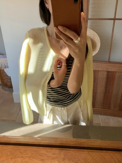 親膚排釦針織上衣（7colors)11