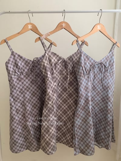 復古前抽繩格紋短洋(3colors)4
