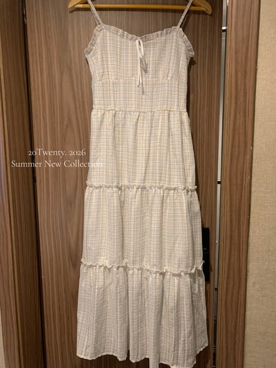 溫柔小姊姊格紋長洋（1colors)7