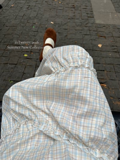 溫柔小姊姊格紋長洋（1colors)10