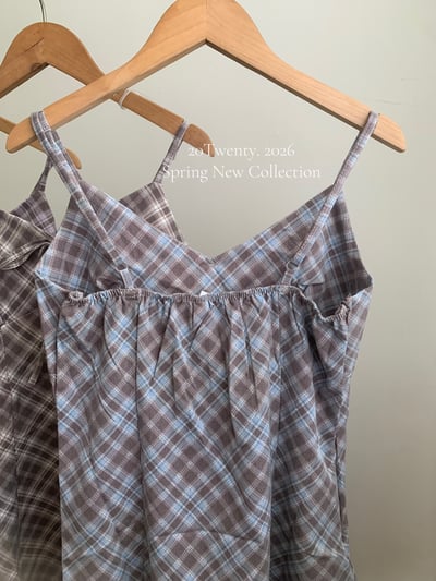 復古前抽繩格紋短洋(3colors)7