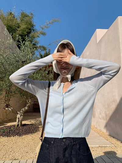 親膚排釦針織上衣（7colors)8