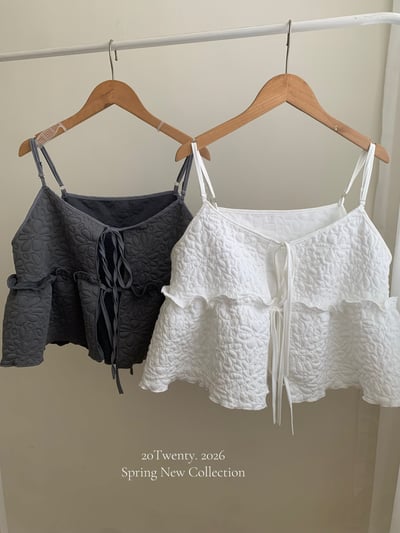 小印花綁帶背心（2colors)4