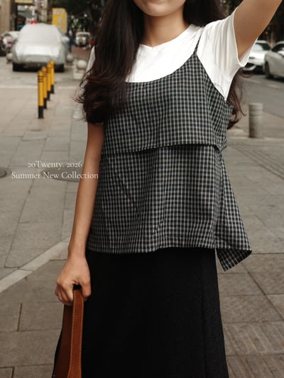 格紋套裝組合（三件套）7