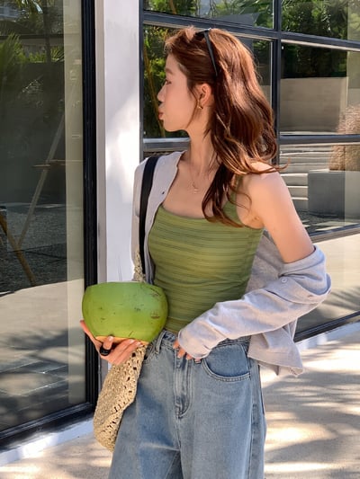 透氣吊帶修身背心（10colors)5