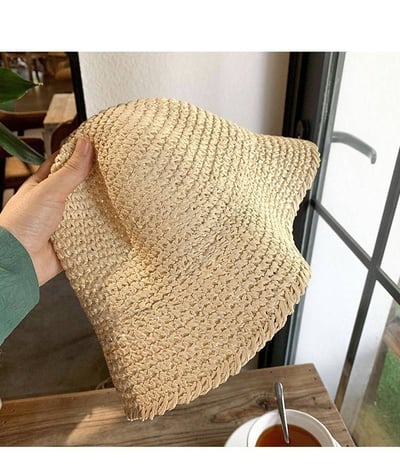 韓系小清新編織草帽（2colors)5