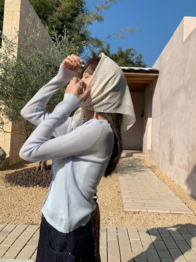 親膚排釦針織上衣（7colors)7