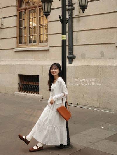 溫柔小姊姊格紋長洋（1colors)1