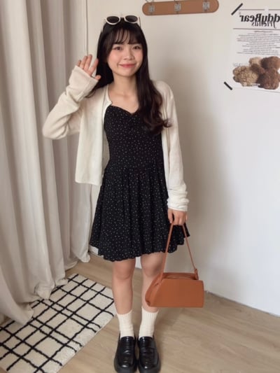 Look8 天絲罩衫+澎澎短洋1