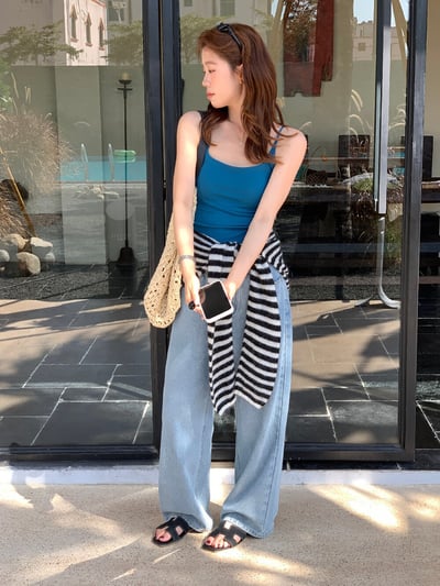 透氣吊帶修身背心（10colors)8