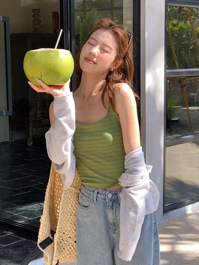 透氣吊帶修身背心（10colors)4