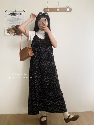 夏日必備韓系小碎花長洋（2colors)3