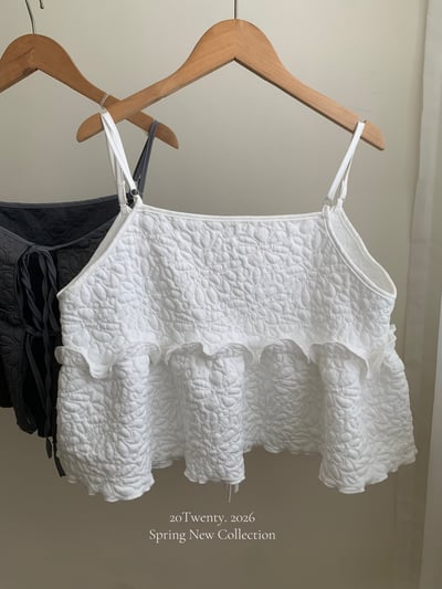 小印花綁帶背心（2colors)6