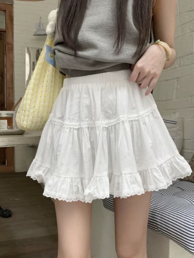 甜美花邊蛋糕短裙2