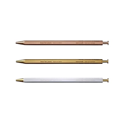 黃銅原子筆(白色)(香檳粉色)(金色)1