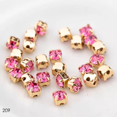施華洛1088-4mm金底/金底爪鑽7