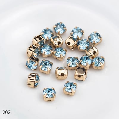 施華洛1088-4mm金底/金底爪鑽1