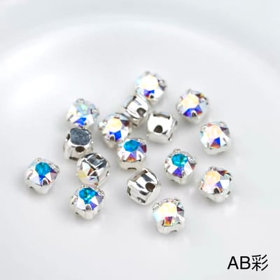 施華洛1088-4mm銀底/銀底爪鑽22