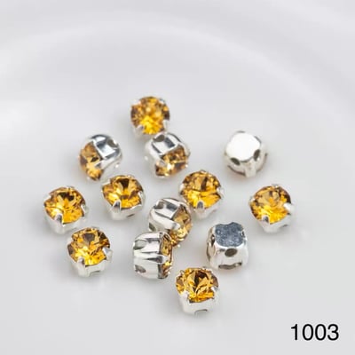 施華洛1088-4mm銀底/銀底爪鑽20