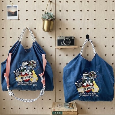 寧的夢想袋刺繡購物袋（大）4