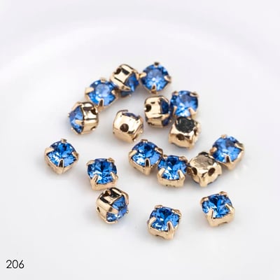 施華洛1088-4mm金底/金底爪鑽4