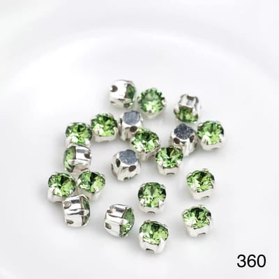 施華洛1088-4mm銀底/銀底爪鑽16