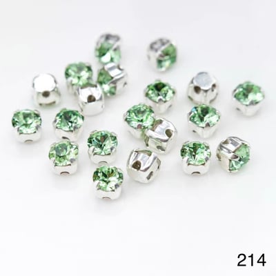 施華洛1088-4mm銀底/銀底爪鑽10