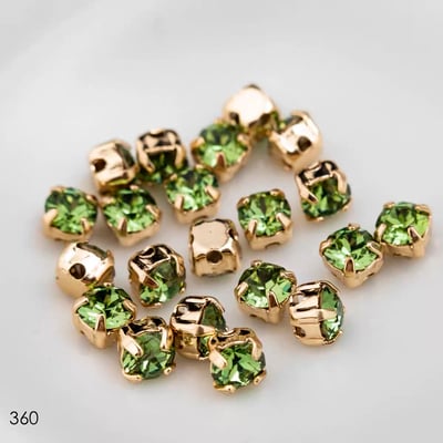 施華洛1088-4mm金底/金底爪鑽16