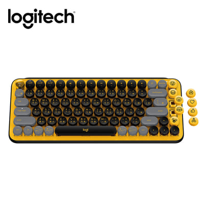羅技 logitech POP Keys 無線機械式鍵盤-酷玩黃1