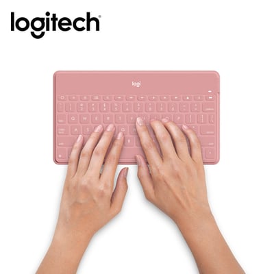 羅技 Keys-To-Go iPad 藍芽鍵盤-粉2