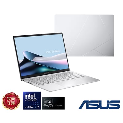 ASUS UX3405MA 14吋筆電 (U7-155H/32GB/1TB SSD/EVO/白霧銀/Zenbook 14 OLED1
